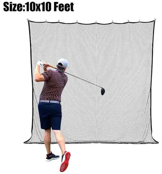Alt view image 6 of 7 - Indoor Golf Net 3X3m Black Polyester Golf Ball Netting Socce