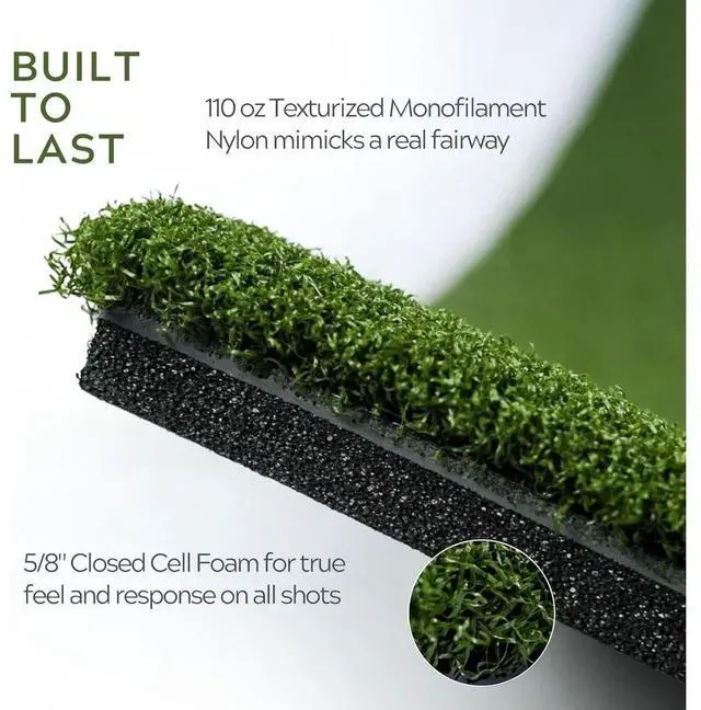 Alt view image 5 of 7 - Original Country Club Elite Golf Mat 5x5 ft, Thick Outdoor &