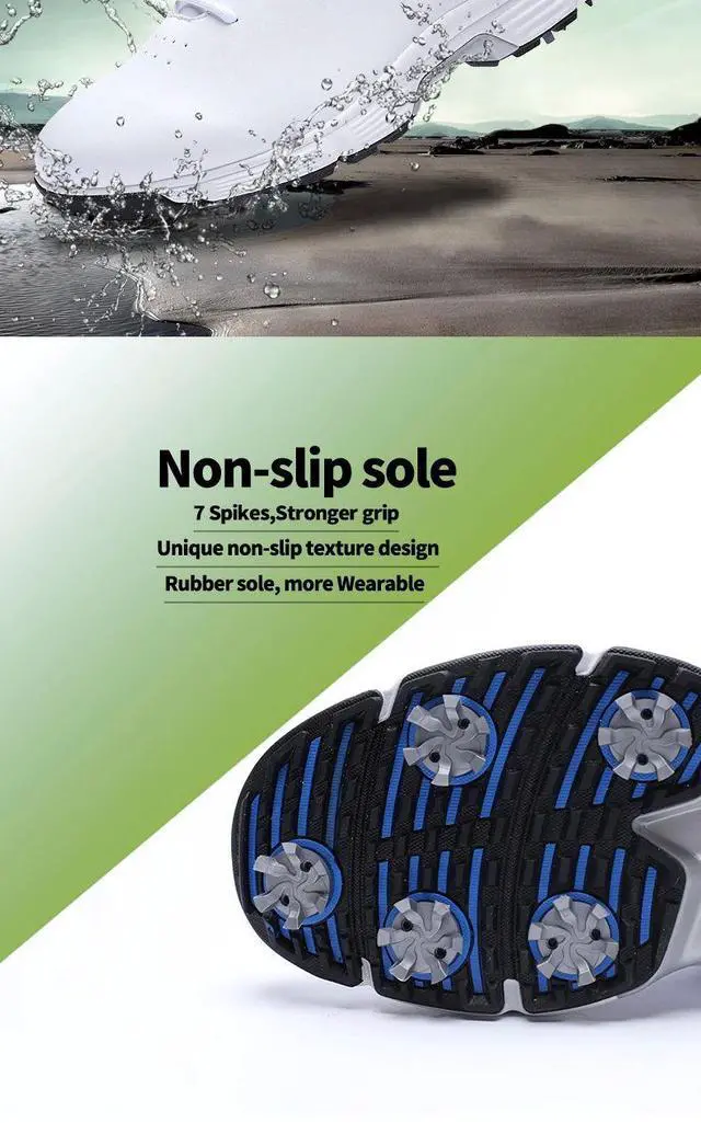 Alt view image 2 of 7 - Professional Spikes Golf Shoes Men Leather Waterproof Golf S