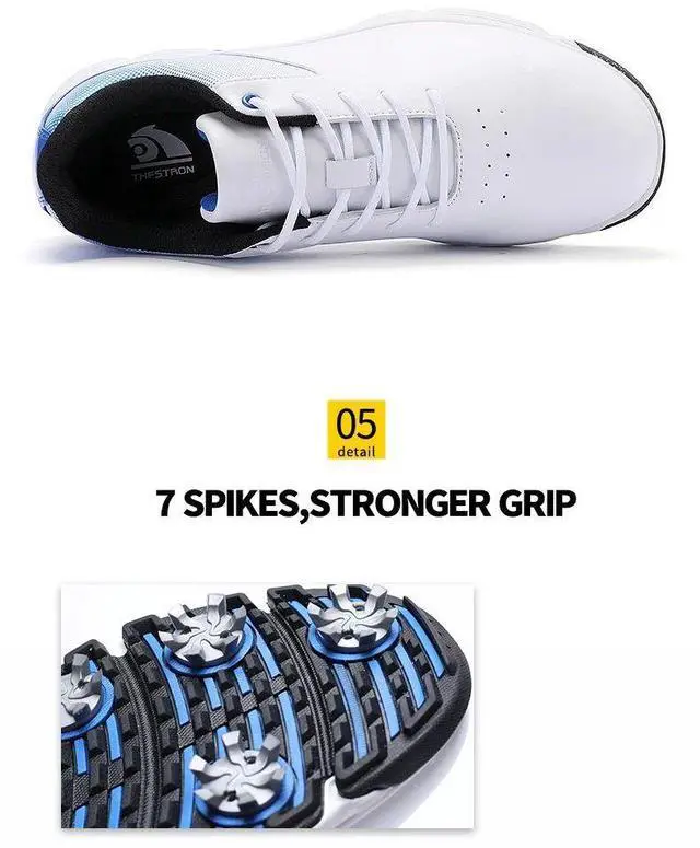 Alt view image 6 of 7 - Professional Spikes Golf Shoes Men Leather Waterproof Golf S