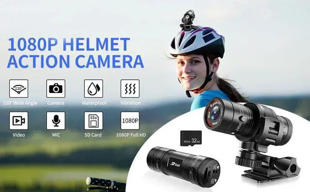 Main image of F9 Action Camera HD 1080P Bike Motorcycle Helmet Camera Outd