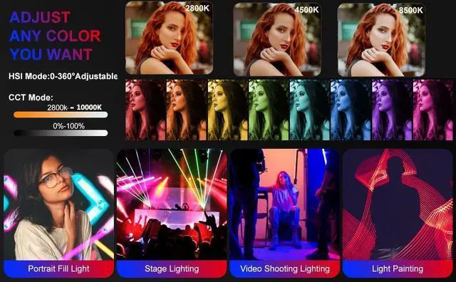 Alt view image 7 of 7 - Sokani X25 RGB LED Video Light Handheld Tube Wand Stick CTT