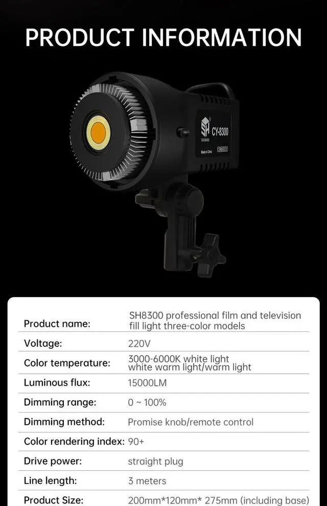 Alt view image 2 of 7 - 100W/115W Bowens COB Photography Light Kit 2M Tripod Photogr