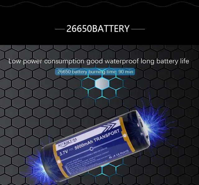 Alt view image 6 of 7 - Nitescuba V20 Diving Led Video Light Glare 2000 Lumen Astigm