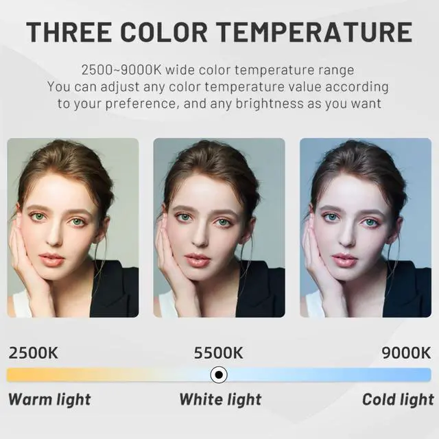 Alt view image 2 of 7 - Mini Handle RGB LED Video Light 2500K-9000K Stick Light Temp