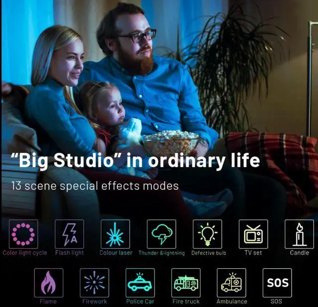 Alt view image 3 of 7 - Mini Handle RGB LED Video Light 2500K-9000K Stick Light Temp