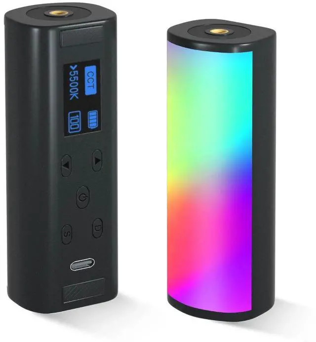 Main image of Mini Handle RGB LED Video Light 2500K-9000K Stick Light Temp