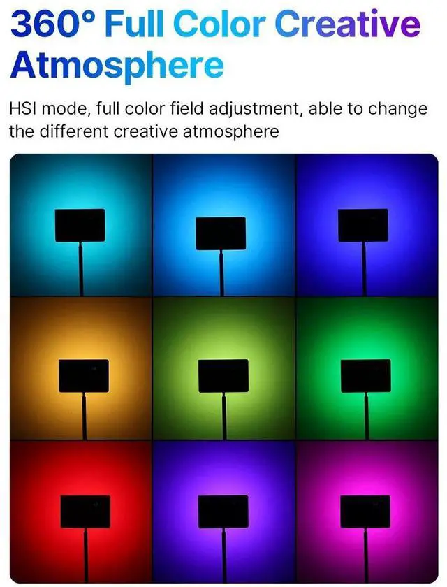 Alt view image 2 of 7 - Ulanzi LT003 RGB Video Light Full Color Panel Light 8000mAh