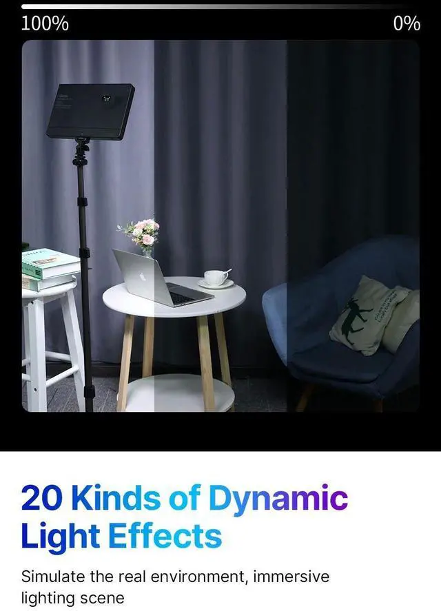 Alt view image 5 of 7 - Ulanzi LT003 RGB Video Light Full Color Panel Light 8000mAh