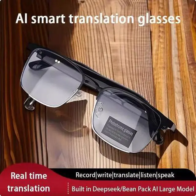 Alt view image 5 of 5 - HY-G9 Smart Glasses AI Intelligent Translation 144Languages