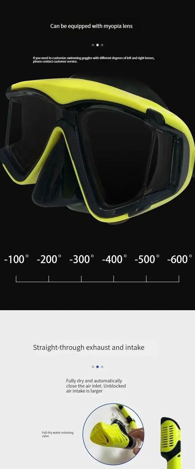 Alt view image 5 of 7 - Professional scuba diving mask snorkeling suit adult silicon