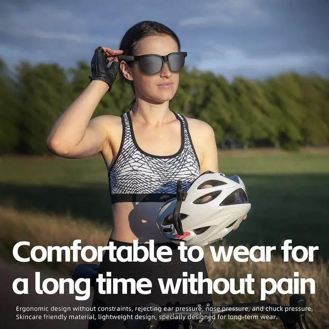 Alt view image 7 of 7 - AI Intelligent Translation Glasses Built-in Microphone Speak