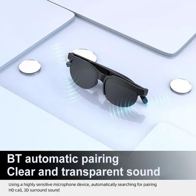Alt view image 6 of 7 - AI Intelligent Translation Glasses Built-in Microphone Speak