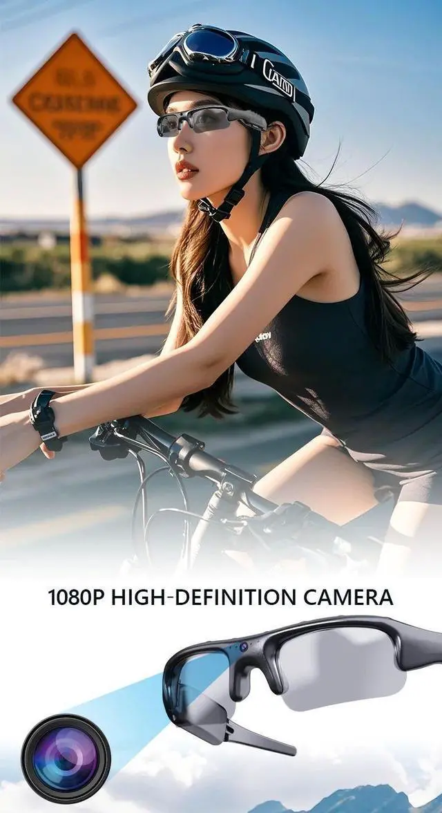 Alt view image 2 of 7 - WIFI 1080P HD Video Glasses, Outdoor Sports DV Camera, Smart