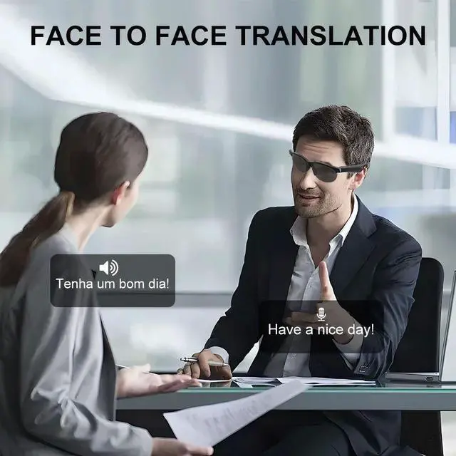 Alt view image 4 of 7 - Ourlife XG88PRO AI Intelligent Translation Glasses Wireless