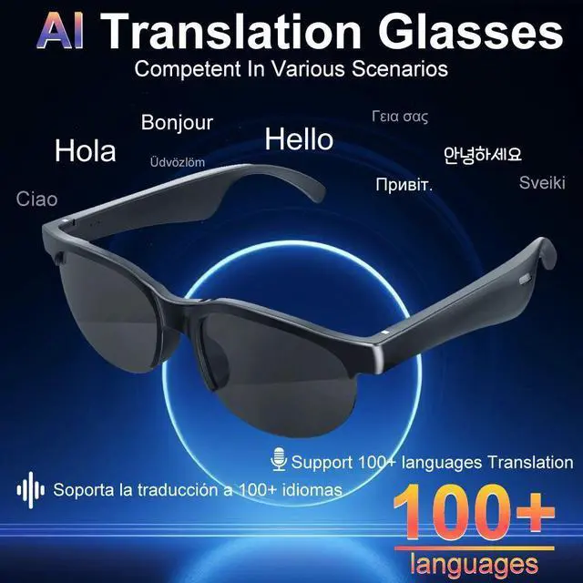 Alt view image 7 of 7 - Ourlife XG88PRO AI Intelligent Translation Glasses Wireless