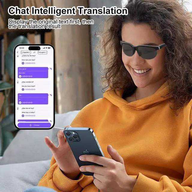 Alt view image 5 of 7 - Ourlife XG88PRO AI Intelligent Translation Glasses Wireless