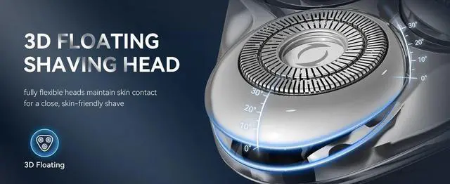 Alt view image 3 of 7 - Kensen S21 Electric Shaver Magnetic Men's 3D Floating Blade