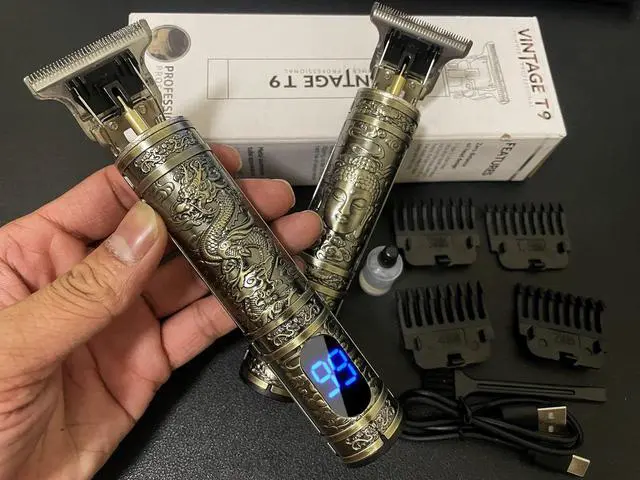 Alt view image 4 of 7 - LCD Display T9 Electric Hairber 0mm Shaver Hair Trimer Home