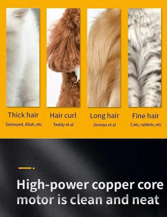 Alt view image 5 of 7 - Professional Dog Hair Clipper All Metal Rechargeable Pet Tri