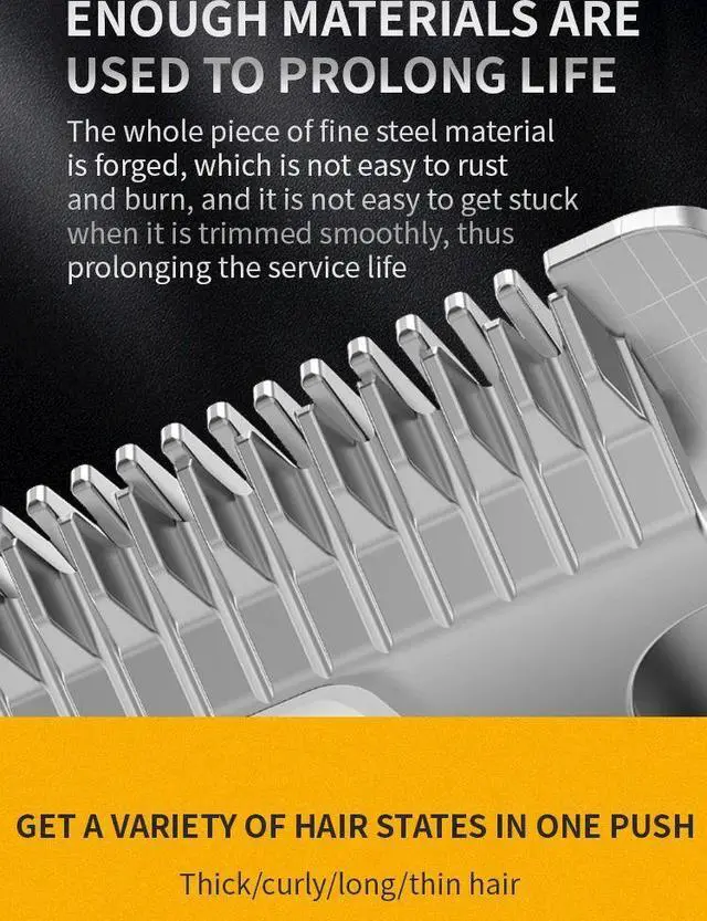 Alt view image 4 of 7 - Professional Dog Hair Clipper All Metal Rechargeable Pet Tri