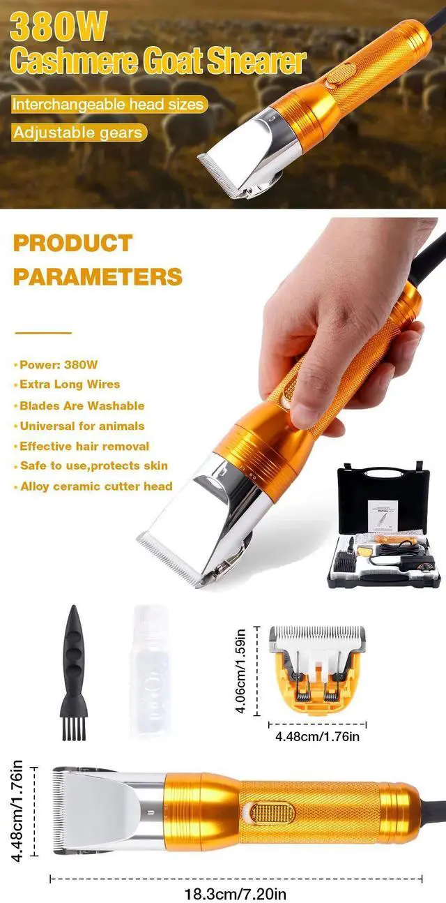 Main image of 380W Cashmere Goat Shearer 12V Cordless Household Pet (Cat