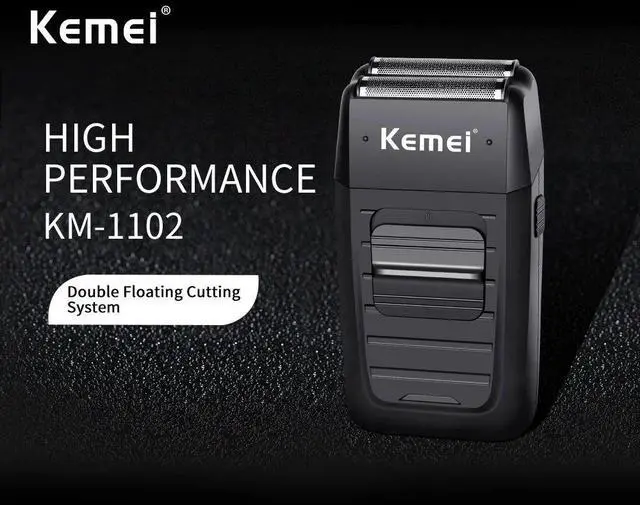 Main image of Kemei Rechargeable Cordless Shaver for Men Twin Blade Recipr