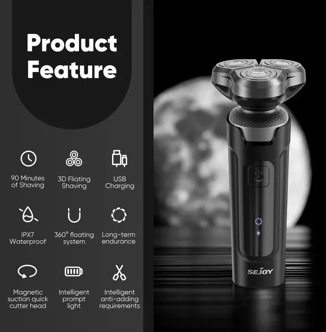 Alt view image 6 of 7 - Sejoy Shaver Barber for Men 5 in 1 Electric Razor Rechargeab