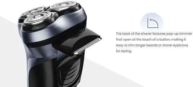Alt view image 5 of 7 - SEJOY Rechargeable Wet & Dry Use Electric Shaver Pop-up Hair