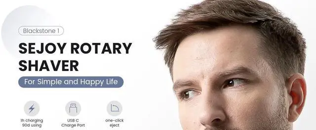 Main image of SEJOY Rechargeable Wet & Dry Use Electric Shaver Pop-up Hair