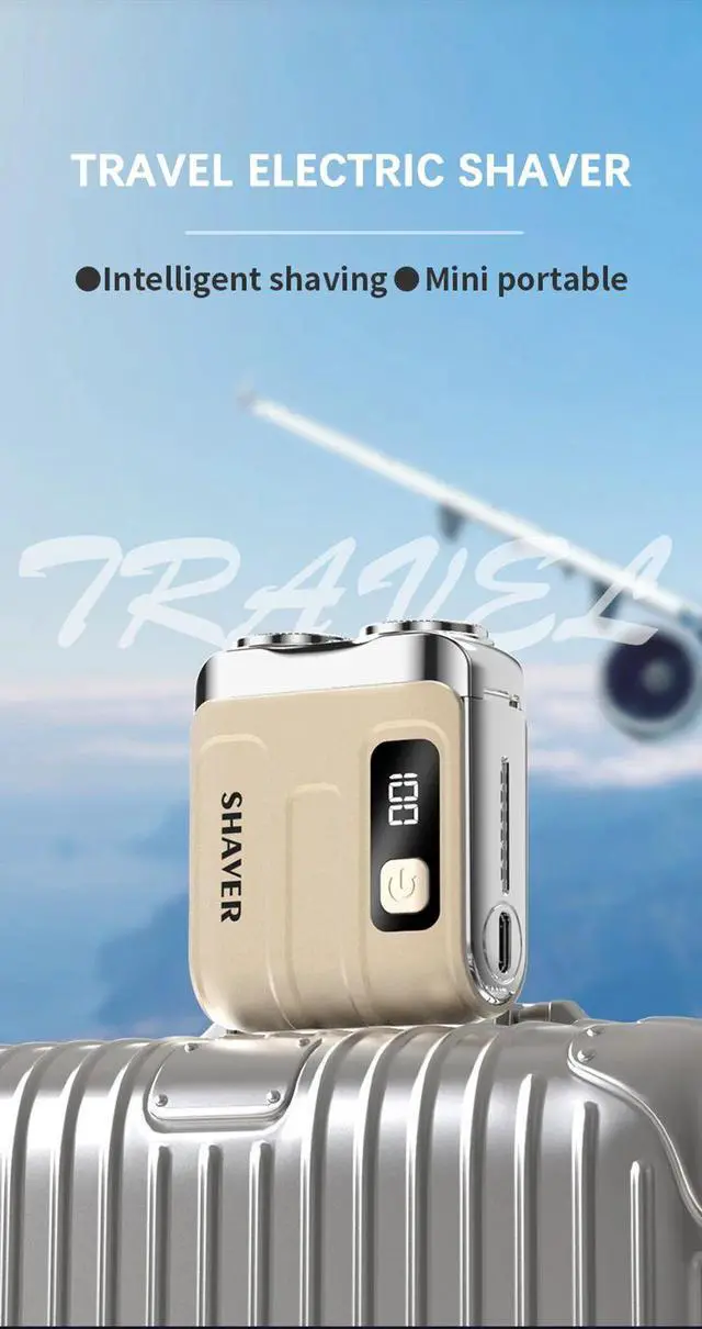 Main image of Travel Electric Shaver For Men Double Floating Magnetic Blad