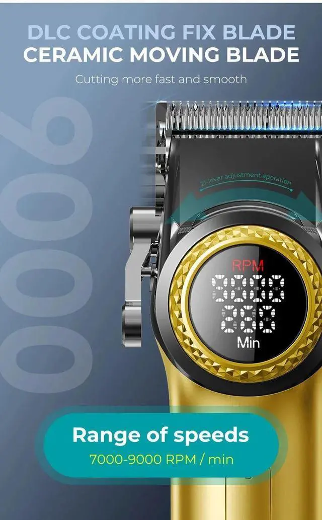 Alt view image 4 of 7 - VGR Hair Trimmer Professional Shaver Razors Cordless Barber