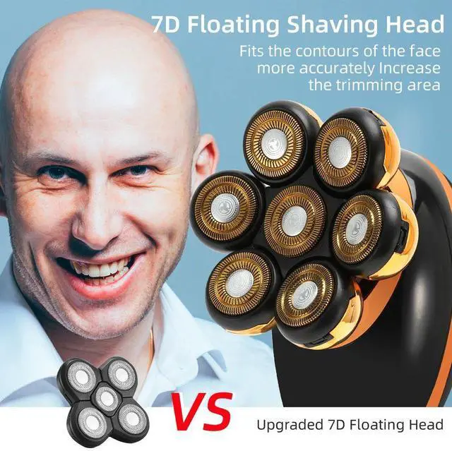 Alt view image 6 of 7 - Men 7D Floating Men Electric Shaver Wet Dry Beard Hair Trimm