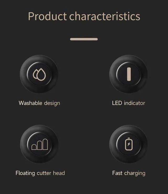 Alt view image 2 of 7 - HIENA shaving machine men Electric shaver Hair clipper Recha