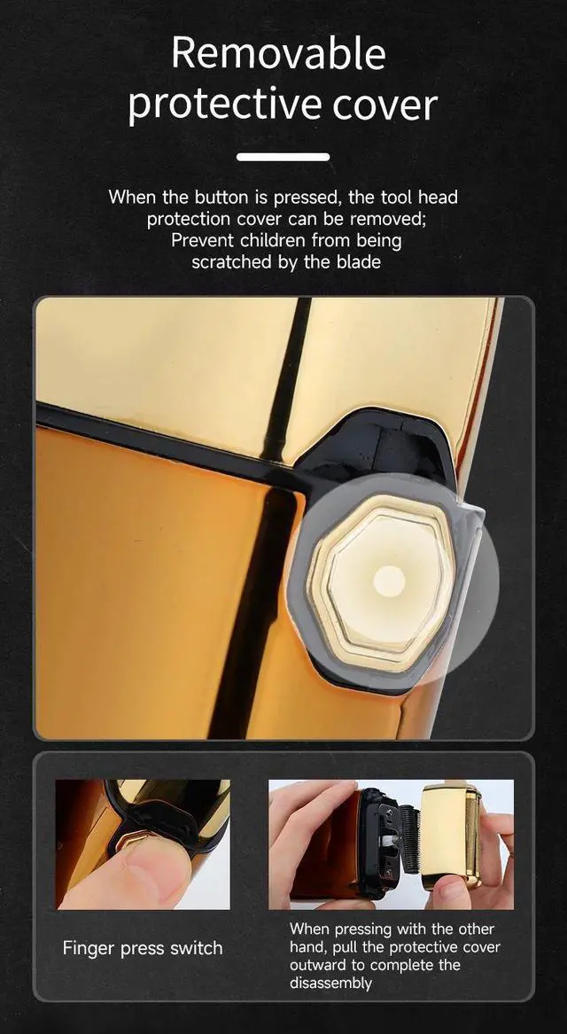 Alt view image 6 of 7 - HIENA shaving machine men Electric shaver Hair clipper Recha