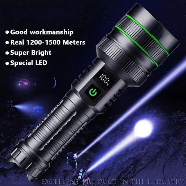 Main image of XHP390 High Power Led Flashlights Usb Rechargeable Flashligh