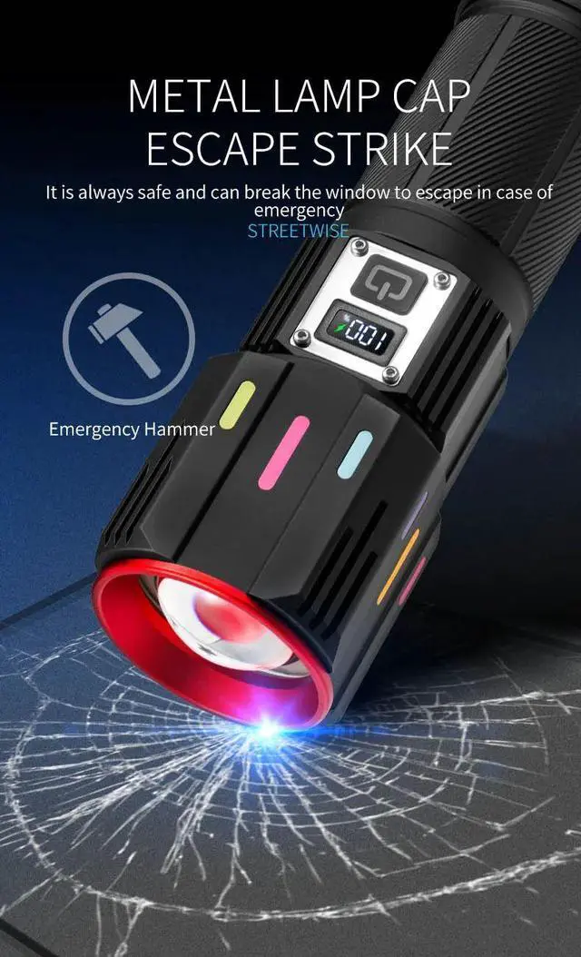 Alt view image 5 of 7 - Strong Flashlight Ultra Bright Laser Outdoor Tactical Zoom L