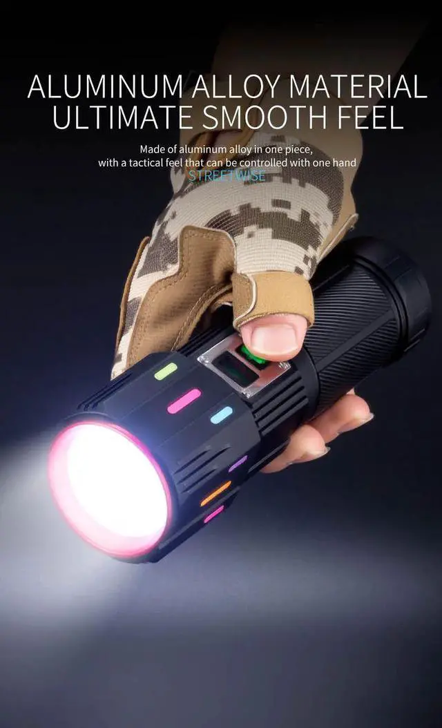 Alt view image 2 of 7 - Strong Flashlight Ultra Bright Laser Outdoor Tactical Zoom L