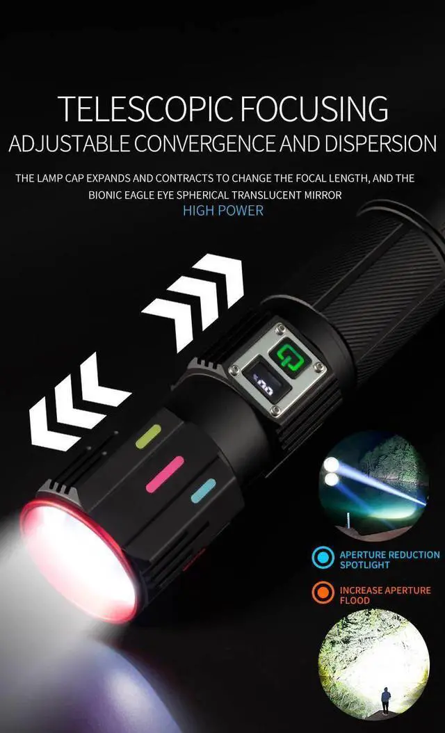 Alt view image 6 of 7 - Strong Flashlight Ultra Bright Laser Outdoor Tactical Zoom L