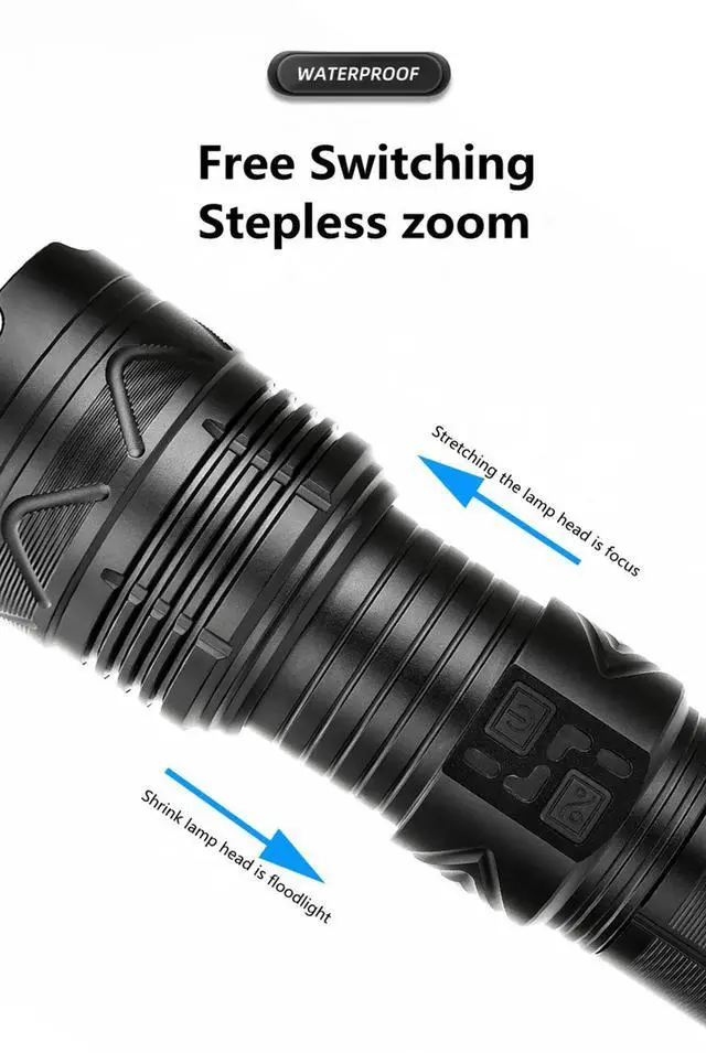 Alt view image 4 of 7 - 50000W White Laser LED Flashlight Super Bright Spotlight Lon