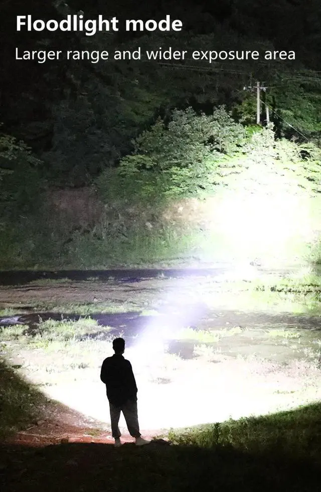 Alt view image 6 of 7 - 50000W White Laser LED Flashlight Super Bright Spotlight Lon