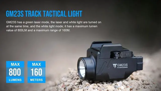 Main image of TrustFire GM23s 800Lumen Pistol Tactical Flashlight Green La