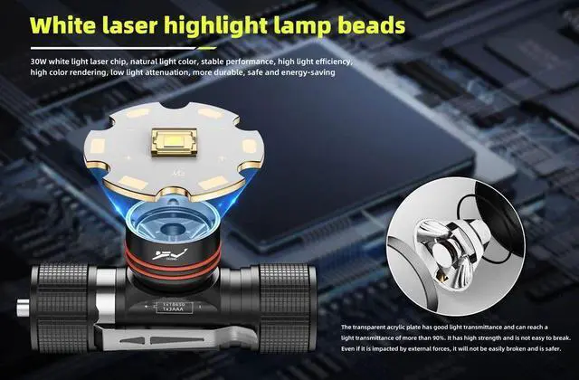 Alt view image 5 of 7 - IPX8 Waterproof Headlight LED Powerful Scuba Diving Headlamp