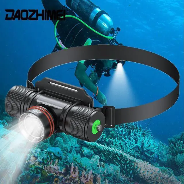 Main image of IPX8 Waterproof Headlight LED Powerful Scuba Diving Headlamp
