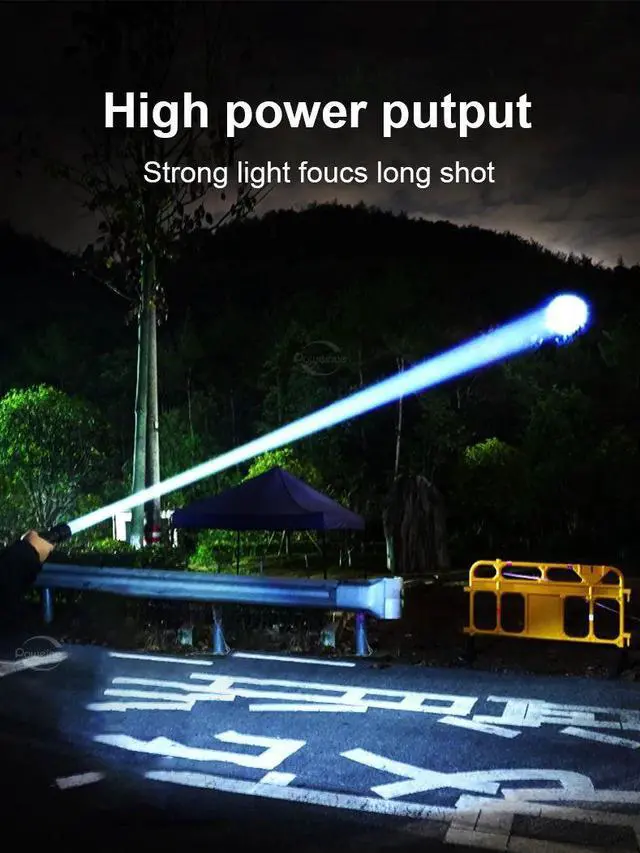 Alt view image 7 of 7 - 800W High Power White Laser Flashlight with Luminous Strips