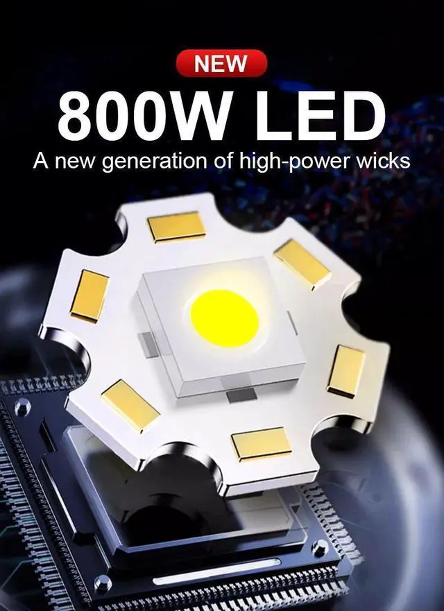 Alt view image 5 of 7 - 800W High Power White Laser Flashlight with Luminous Strips