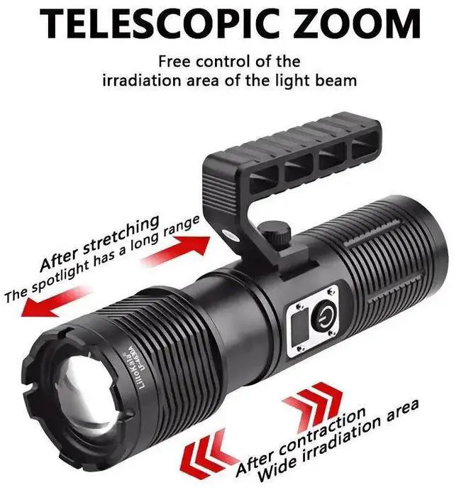 Alt view image 2 of 7 - LiitoKala LF-4630A White laser flashlight, strong light, out