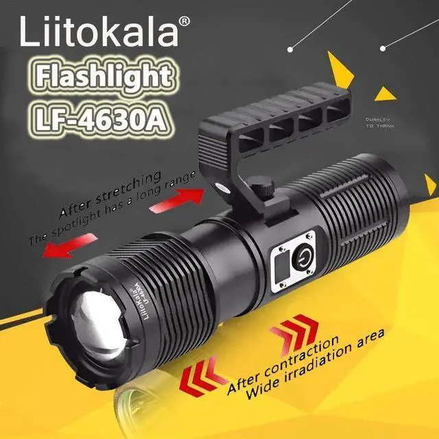 Alt view image 7 of 7 - LiitoKala LF-4630A White laser flashlight, strong light, out