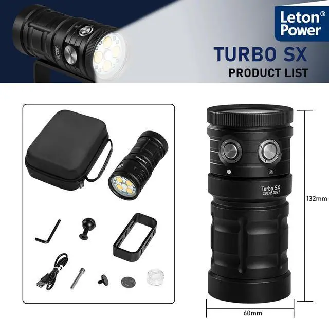 Alt view image 7 of 7 - Professional Underwater Lamp 4*120*120 36Core Photography Li