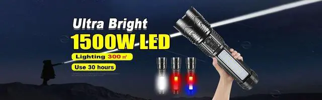 Main image of 1000000LM Most Powerful LED Flashlight Rechargeable Type-c F